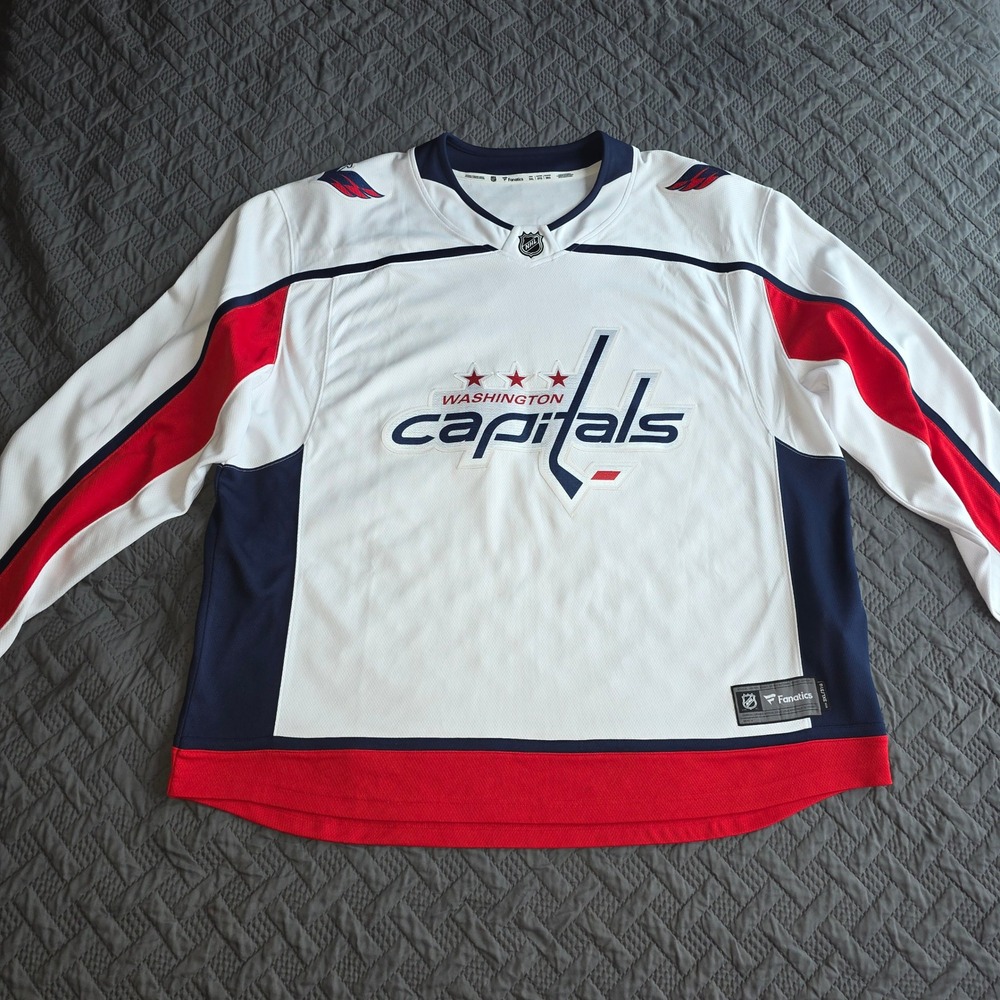 Fanatics Washington Capitals NHL Breakaway Jersey Mens 3XL White‎ Away Hockey